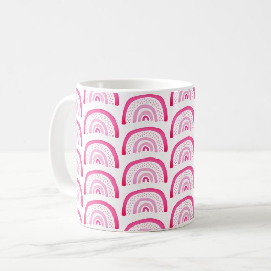 Mug Motif arc-en-ciel rose (Devant gauche)
