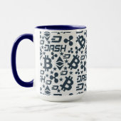 Mug Motif argent bleu CryptoCurrency (Gauche)