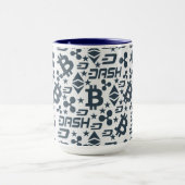 Mug Motif argent bleu CryptoCurrency (Centre)