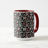 Mug Motif argent couleur rose Cryptodevise (Devant droit)