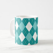 Mug Motif argyle turquoise (Devant gauche)