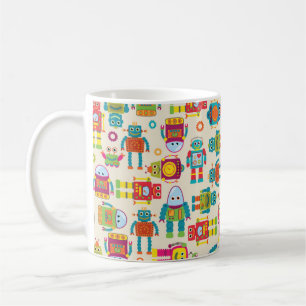 Mug Motif Arrière - plan sans couture avec Joli Rob