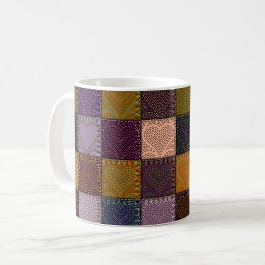 Mug Motif arrière - plan sans couture. Le Patchwork av (Devant gauche)