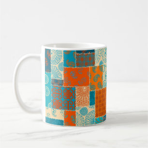 Mug Motif arrière - plan sans couture. Motif de mise e