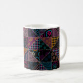 Mug Motif arrière - plan sans couture. Motif de patchw (Devant droit)