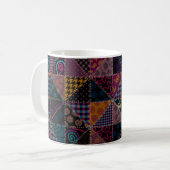 Mug Motif arrière - plan sans couture. Motif de patchw (Devant gauche)