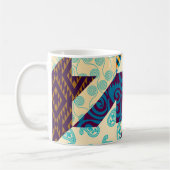 Mug Motif arrière - plan sans couture. Motif de patchw (Gauche)