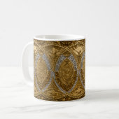 Mug Motif Art Déco Argent Et Or (Devant gauche)