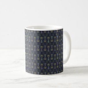 Mug Motif Art Déco avec des formes géométriques en or