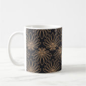 Mug Motif Art Déco avec motifs floraux dorés (Gauche)