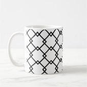 Mug Motif Art Déco noir blanc rayé rétro (Gauche)