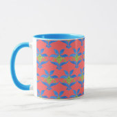 Mug Motif Art Nouveau rouge, bleu, vert (Gauche)