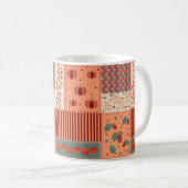 Mug Motif Art Patchwork Gland de Feuille d'Automne (Devant droit)
