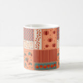 Mug Motif Art Patchwork Gland de Feuille d'Automne (Centre)