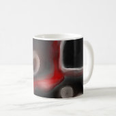 Mug Motif artériel : Noir, Blanc et Rouge Abstrait (Devant droit)