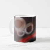 Mug Motif artériel : Noir, Blanc et Rouge Abstrait (Devant gauche)