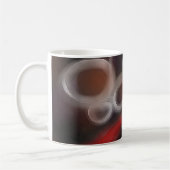 Mug Motif artériel : Noir, Blanc et Rouge Abstrait (Gauche)