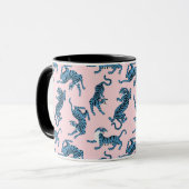 Mug Motif asiatique de tigre bleu (Devant gauche)
