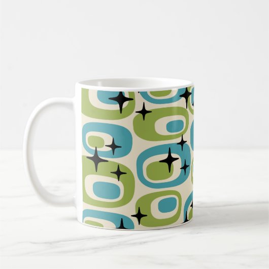 Mug Motif atomique moderne du milieu du siècle (Gauche)