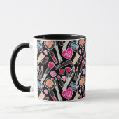 Mug Motif au néon de maquillage (Gauche)