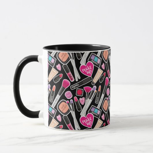 Mug Motif au néon de maquillage (Gauche)