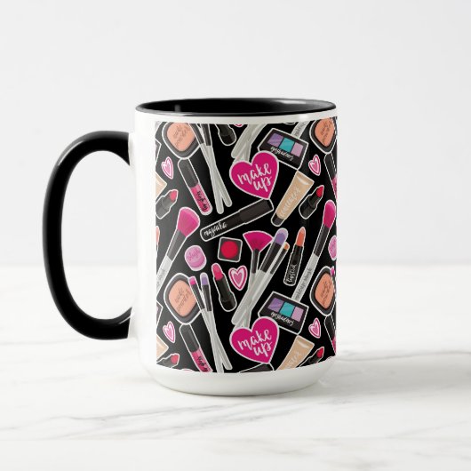 Mug Motif au néon de maquillage (Gauche)