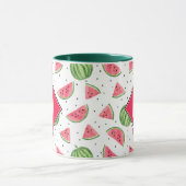 Mug Motif au néon de pastèques d'aquarelle (Centre)