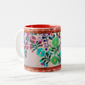 Mug Motif aux fleurs colorées (Devant gauche)
