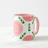 Mug motif aux fleurs roses (Devant droit)