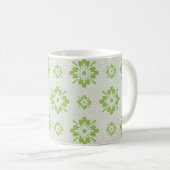Mug Motif aux formes florales vertes (Devant droit)