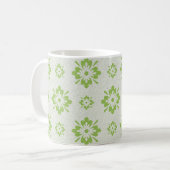 Mug Motif aux formes florales vertes (Devant gauche)