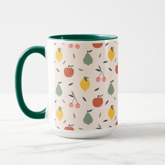 Mug Motif aux fruits mignons (Gauche)