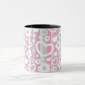 Mug Motif avec des coeurs et des fleurs (Centre)