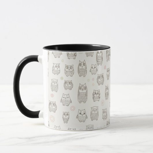 Mug Motif avec des hiboux (Gauche)