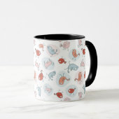 Mug motif avec des oiseaux de bande dessinée (Devant droit)