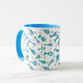 Mug Motif avec des poissons et des étoiles de mer (Devant gauche)