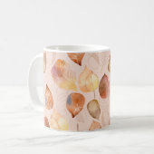 Mug Motif avec feuille. Feuille de graphisme et d'aqua (Devant gauche)