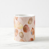 Mug Motif avec feuille. Feuille de graphisme et d'aqua (Centre)