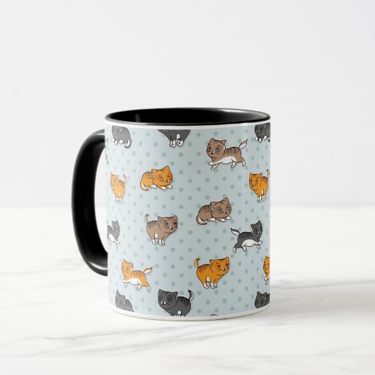Mug motif avec les chats drôles (Devant gauche)