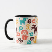 Mug Motif avec les chats et les chiens drôles (Gauche)