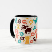 Mug Motif avec les chats et les chiens drôles (Devant gauche)