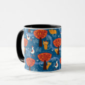 Mug motif avec les chats et les oiseaux mignons (Devant gauche)