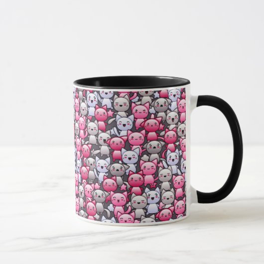 Mug motif avec les chats mignons 2 de griffonnage de (Droite)