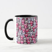 Mug motif avec les chats mignons 2 de griffonnage de (Gauche)