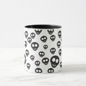 Mug Motif avec les crânes noirs sur le blanc (Centre)