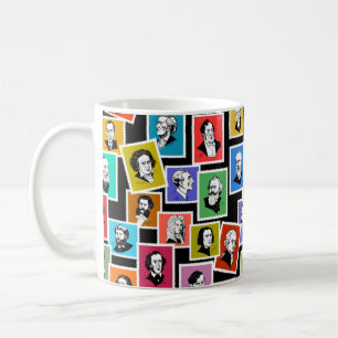 Mug Motif avec portraits des plus grands compositeurs