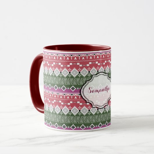 Mug Motif aztèque. (Devant gauche)