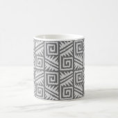 Mug Motif aztèque Ikat - Nuances de Gris (Centre)