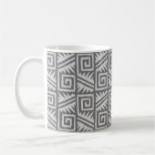 Mug Motif aztèque Ikat - Nuances de Gris (Gauche)
