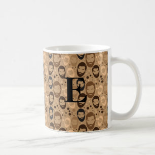 Mug Motif barbu d'homme masculin avec le monogramme